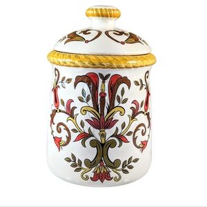 Pier 1 Imports Earthenware Cookie Canister Oralia Pattern